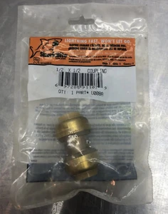 NEW SharkBite 1/2” X 1/2” Straight Coupling Connection U008A - NEW BAG! BRASS! - Picture 1 of 3