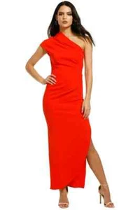 GINGER AND SMART Curator Gown Red Cocktail Formal Size 10 AU RRP699 WITH DEFECTS - Imagen 1 de 8