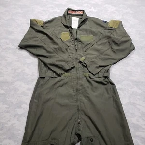 Military Flyer FR Coveralls Mens 44L Green CWU/27P Zip Up Summer - Picture 1 of 9