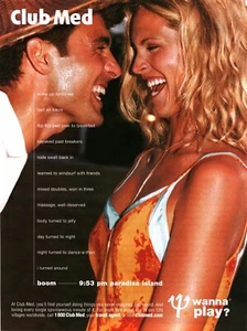 2002 PRINT AD - CLUB MED PARADISE ISLAND RESORT AD - WANNA PLAY? - Picture 1 of 1