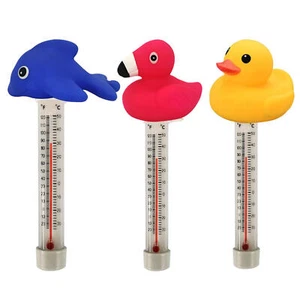 Floating Pool Thermometer Duck Water Thermometer Pool Temp Floater With String - Picture 1 of 15