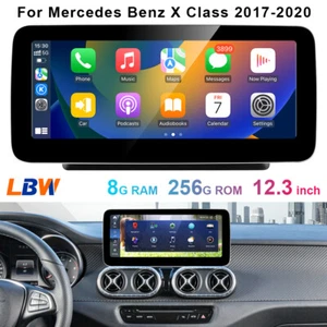 12.3'' Android Car GPS For Mercedes Benz X Class 2017-20 8+256G Radio Navigation - Picture 1 of 12