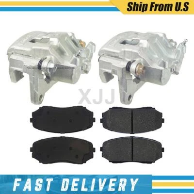 Pinzas de freno delanteras izquierda derecha y pastillas de cerámica para Ford Edge 2007-2010 Foto 1 de 4