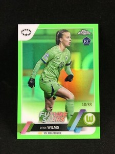 Lynn Wilms 2022-23 Topps Chrome UEFA Womens NEON GREEN /99 #47 RC Wolfsburg
