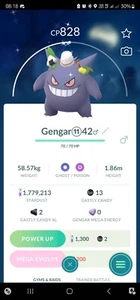 Pokemon Shiny Gengar ( Trick Or Treat ) Go - Picture 1 of 2