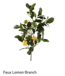 Pier 1 Imports Faux Lemon Stems Sprays Branch - Picture 1 of 1