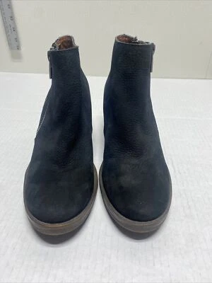Lucky Brand Women 7.5M Black Suede Leather Double Zipper Ankle Boots LK-ROQUEE - Image 1 of 4