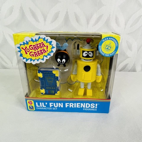 Yo Gabba Lil' Fun Friends Figure Set Plex, Bee & Story Time Book 2008 Spinmaster Cover
