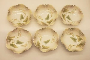 Set of 6 Antique Calla Lily Dessert Bowls Bone China Germany - Picture 1 of 18
