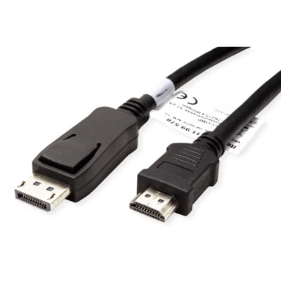 DisplayPort Kabel DP - HDTV, Stecker/Stecker, schwarz, 1 m - Bild 1 von 3