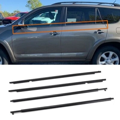 Cinturón de sellado de barrido de tira climática moldeada de ventana 4 piezas para Toyota RAV4 EE. UU. 2009-2012 Foto 1 de 4