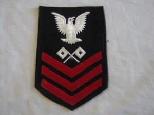 USN RATING BADGE - SIGNALMAN 1st CLASS WW2 ERA DATED 1944  :KY23-3 - Picture 1 of 2