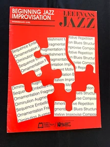 BEGINNING JAZZ IMPROVISATION INTERMEDIATE LEVEL (PIANO By Lee Evans *New " - Picture 1 of 6