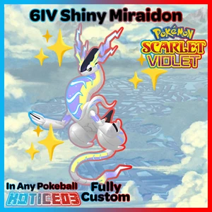 Shiny Miraidon 6IV Pokemon Scharlachrot & Violett Schneller Heimtransfer - Bild 1 von 24