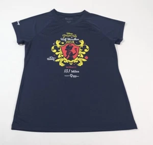 Disney Princess Half Marathon 2018 Blue V-neck Athletic T-shirt Size L - Picture 1 of 5