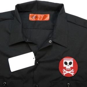 NEW NWT DICKIES PISTON ALIEN RACING SKULL WRENCH CROSSBONES MECHANIC WORK SHIRT - Picture 1 of 3