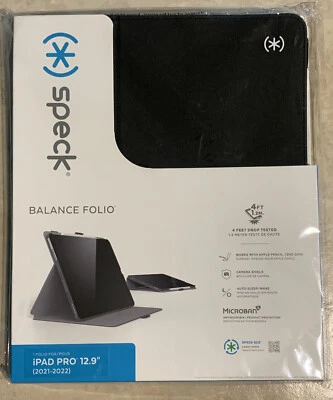 Speck Balance Folio Case for Apple iPad Pro 12.9 (6th-10th Gen) - Black/White (D - Image 1 of 3