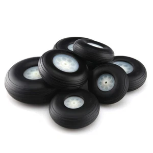 1 pair of 3.5" /89mm PU Wheel With Plastic Hub 3.5inch D89xH32xD5mm Tyre - Picture 1 of 13