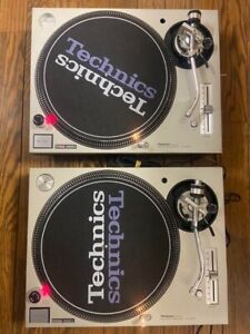 Technics SL-1200 MK3D Silver Pair Direct Drive DJ Turntables Set