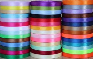 10mm Width Satin Ribbon Scrapbook Wedding Wrap Party Decor Gift Packing  - Photo 1 sur 49