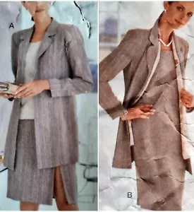 Tamotsu Blazer Longline Jacket Dress Office Skirt Vogue Sewing Pattern 2256 - Picture 1 of 3