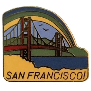 San Francisco Golden Gate Bridge Rainbow Scenic Travel Souvenir Pin - Picture 1 of 2