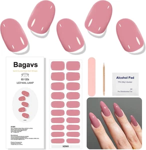 Unghie Gel Adesive UV 20 PCS Smalto Adesivo per Unghie Strisce Gel UV (Rosa Crem - Foto 1 di 12
