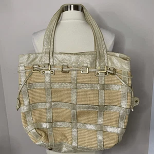 FOSSIL FIFTY-FOUR Gold Metallic Tote Shopper - Picture 1 of 14