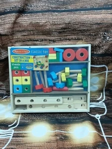 Melissa & Doug Wooden Construction Building Set in a Box Developmental Toy - Picture 1 of 2