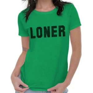Funny Antisocial Introvert Humor Loner Joke Womens Top Junior Graphic Tee - Picture 1 of 17