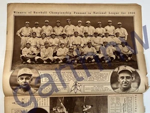 BROOKLYN DODGERS 1920 CHAMP TEAM PHOTO+ BABE RUTH 50th & BLACK SOX INVESTIGATION - Picture 1 of 2
