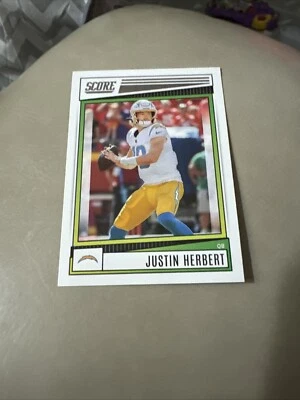Justin Herbert 2022 Panini Score Football #136 NFL Los Angeles Chargers QB - Image 1 of 2