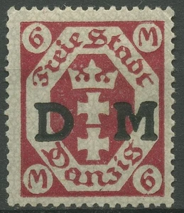 Danzig Dienstmarken 1922 kl. Staatswappen mit Aufdruck D 26 b mit Falz geprüft - Bild 1 von 1