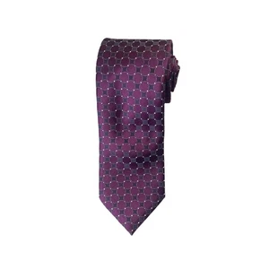 Canali Herrenkrawatte 100 % Seide lila geometrisches Muster italienische Krawatte - Bild 1 von 7