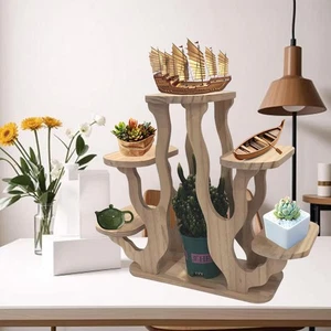 Tabletop Plant Stand Plant Shelf Holder for Small Plants Figurines Entryway - Picture 1 of 7