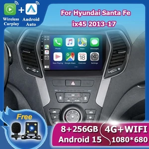 For Hyundai Santa Fe ix45 2013-17 CAR STEREO NAVIGATION GPS CARPLAY ANDROID 15 - Bild 1 von 17