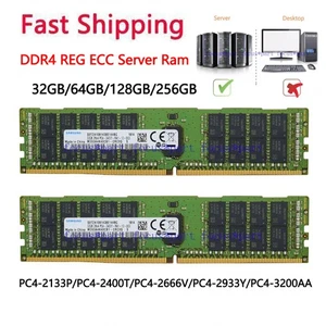 Samsung 32GB Ram DDR4 RDIMM REG ECC 2133 2400 2666 2933 3200 MHz Server Speicher - Picture 1 of 7