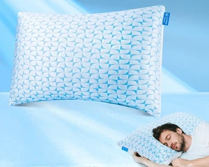 Firm Cooling Pillows for Sleeing, Shredded Memory Foam(Adjustable Loft) Pillo... - Picture 1 of 9
