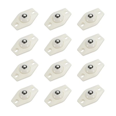 Kleber Mini Laufräder (Weiß - 12Stk) Schwenkbare 360 Grad Drehung Kleberolle - Bild 1 von 4