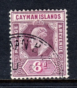 CAYMAN IS. — SCOTT 26 — 1908 EDICIÓN 6d KEVII — USADO — SCV $52 - Imagen 1 de 2