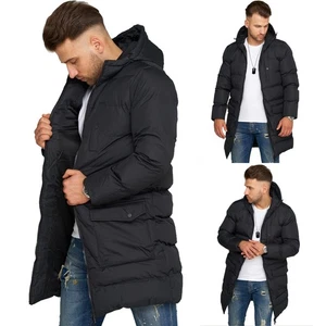 Herren Winterparka Winter-Jacke mit Kapuze langer Winter-Mantel Puffer-Jacke Ste - Bild 1 von 22