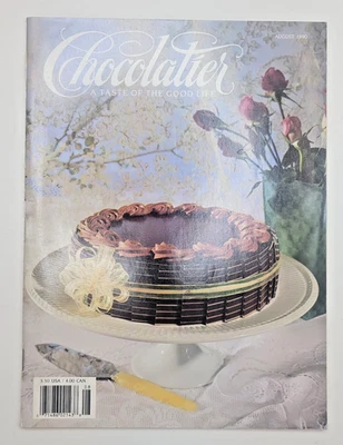 CHOCOLATIER Magazine August 1990 Le Marigny Boston Desserts Buccallati Family VG - Image 1 of 2