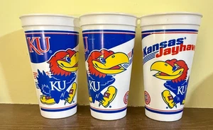 3 Kansas Jayhawks cups - Approx. 20 oz. - Picture 1 of 3