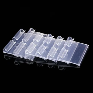10pcs PVC Shelf Label Holder Price Tags Premium Plastic Transparent Price Tag - Picture 1 of 12