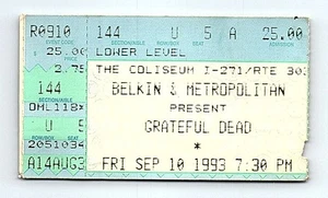 Grateful Dead Konzert Ticket Stub 10. September 1993 Cleveland Ohio - Bild 1 von 7