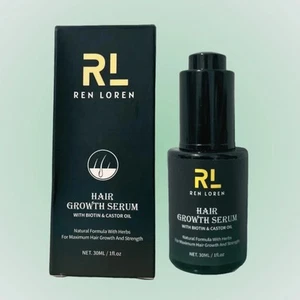 Organic Natural Hair Growth Serum for Men & Women Scalp Treatment - Ren Loren - Picture 1 of 9