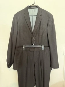 Hugo Boss Rossellini Movie Suit Two Piece 44L Gray Mens Three Button 100% Wool - Picture 1 of 20