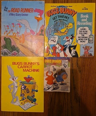 70s Bugs Bunny Looney Tunes Childrens Book Lot - Flip It Cartoons, Road Runner, - Image 1 of 4