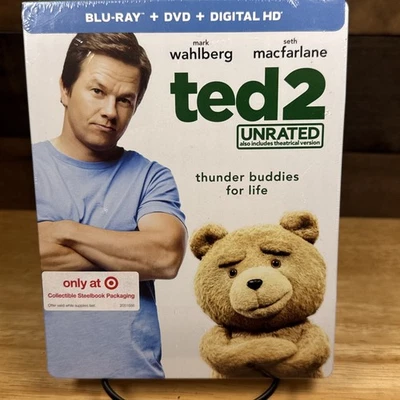 New Sealed! Ted 2 (Blu-ray) Steelbook Packaging Foto 1 de 3