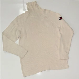Tommy Hilfiger Rollkragenpullover Damen Elfenbein Größe XL/XG - Bild 1 von 6